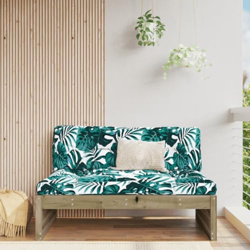 WKIEQACO Outdoor-Sitzgruppe, Sektionalsofa-Einheiten für den Außenbereich, Mittelsofa, 120 x 80 cm, imprägniertes Kiefernholz von WKIEQACO