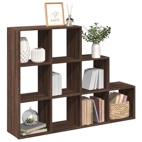 WKIEQACO Raumteiler-Bücherregal, 3-stöckig, braun, Eiche, 137,5 x 29 x 103,5 cm, Holzregal, Bücherregale & Standregale WKIEQACO Raumteiler-Bücherregal, 3-stöckig, braun, Eiche, 137,5 x 29 x 103,5 cm, Holzregal, Bücherregale & Standregale von WKIEQACO