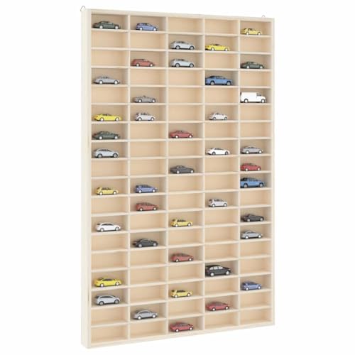 WKIEQACO Sammlervitrine aus Holz mit 90 Fächern, 50,5 x 4,5 x 79 cm, Regal, Wandregale und Ledges WKIEQACO Sammlervitrine aus Holz mit 90 Fächern, 50,5 x 4,5 x 79 cm, Regal, Wandregale und Ledges von WKIEQACO