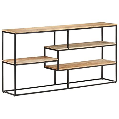 WKIEQACO Sideboard 150x30x75cm Mangoholz grob Schränke & Stauraum Buffets & Sideboards von WKIEQACO