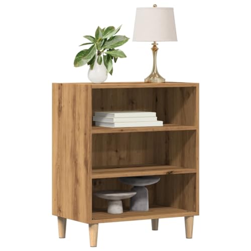 WKIEQACO Sideboard Artisan Eiche 57x35x75cm Holzschrank & Aufbewahrung Buffets & Sideboards von WKIEQACO