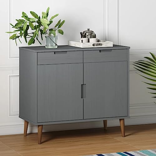 WKIEQACO Sideboard MOLDE Grau 90x40x80cm Massivholz Kiefer Schränke & Stauraum Buffets & Sideboards WKIEQACO Sideboard MOLDE Grau 90x40x80cm Massivholz Kiefer Schränke & Stauraum Buffets & Sideboards von WKIEQACO