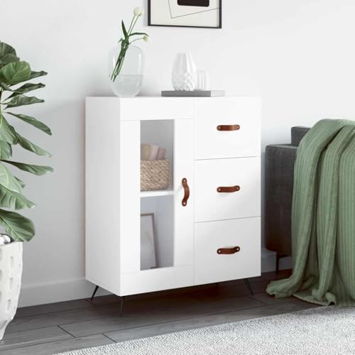 WKIEQACO Sideboard Weiß 69,5 x 34 x 90 cm Holzschränke & Aufbewahrungsbuffets & Sideboards WKIEQACO Sideboard Weiß 69,5 x 34 x 90 cm Holzschränke & Aufbewahrungsbuffets & Sideboards von WKIEQACO