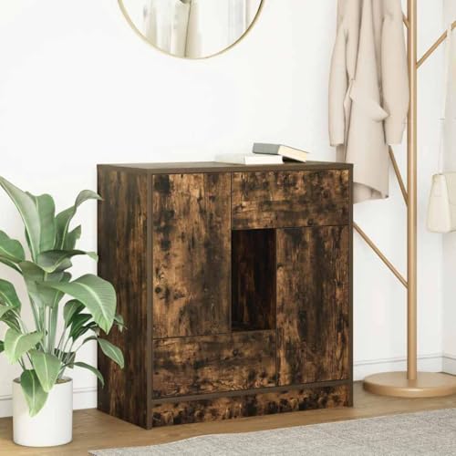 WKIEQACO Sideboard mit Schubladen und Türen, geräucherte Eiche, 70,5 x 34 x 74,5 cm, Schränke & Aufbewahrung, Buffets & Sideboards WKIEQACO Sideboard mit Schubladen und Türen, geräucherte Eiche, 70,5 x 34 x 74,5 cm, Schränke & Aufbewahrung, Buffets & Sideboards von WKIEQACO