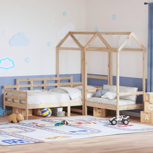 WKIEQACO Tagesbett und Sitzbank Set mit Dach ohne Matratze 90x200 cm Betten & Zubehör Betten & Bettrahmen von WKIEQACO