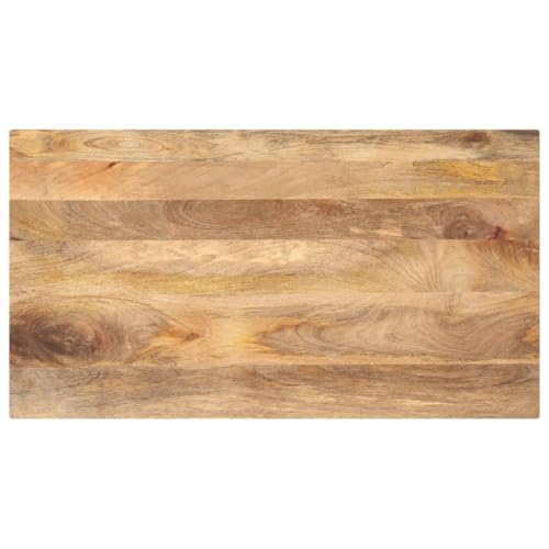 WKIEQACO Tischplatte 100x50x2,5cm rechteckig Massivholz MangoTischzubehör Tischplatten von WKIEQACO