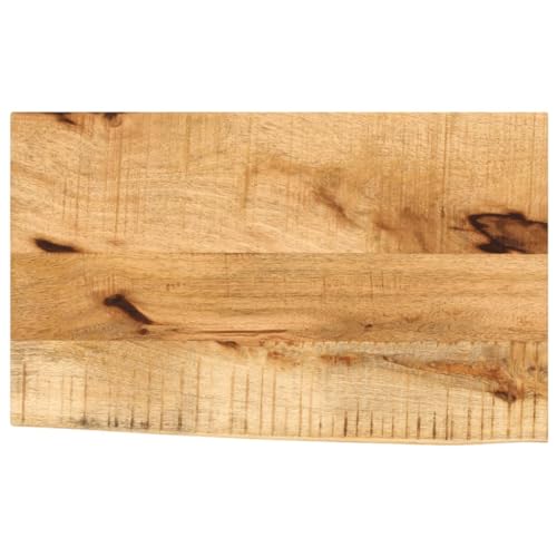 WKIEQACO Tischplatte 40x20x2,5cm Live Edge Massivholz grob MangoTischzubehör Tischplatten von WKIEQACO