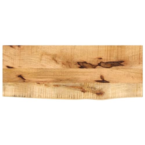 WKIEQACO Tischplatte 70x20x2,5cm Live Edge Massivholz grob MangoTischzubehör Tischplatten von WKIEQACO