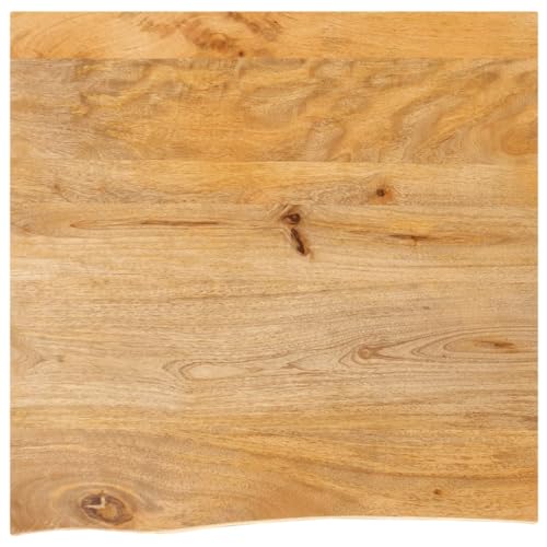 WKIEQACO Tischplatte Live Edge 60x60x2,5cm Massivholz MangoTischzubehör Tischplatten von WKIEQACO