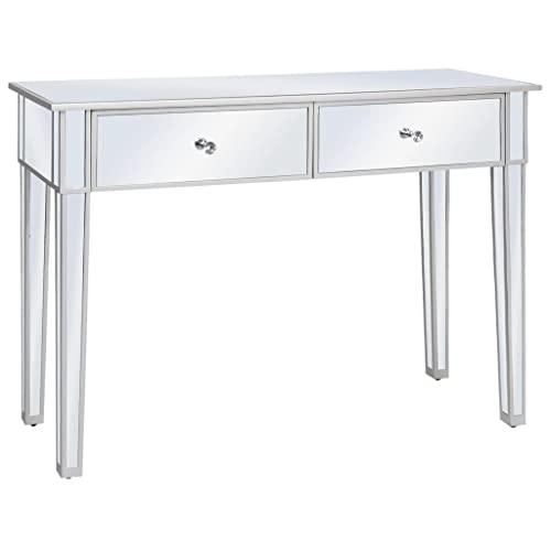 WKIEQACO Verspiegelter Konsolentisch, MDF und Glas, 106,5 x 38 x 76,5 cm, Tische, Akzenttische, Beistelltische WKIEQACO Verspiegelter Konsolentisch, MDF und Glas, 106,5 x 38 x 76,5 cm, Tische, Akzenttische, Beistelltische von WKIEQACO