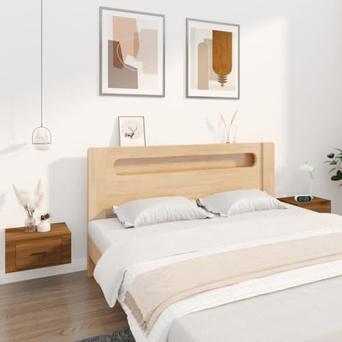 WKIEQACO Wand-Nachtkommode 2 Stück Braun Eiche 50x36x25cm Tische Nachttische WKIEQACO Wand-Nachtkommode 2 Stück Braun Eiche 50x36x25cm Tische Nachttische von WKIEQACO