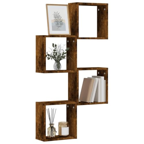 WKIEQACO Wandwürfelregale, 4 Stück, geräucherte Eiche, 30 x 15 x 30 cm, Regal, Wandregale & Leisten WKIEQACO Wandwürfelregale, 4 Stück, geräucherte Eiche, 30 x 15 x 30 cm, Regal, Wandregale & Leisten von WKIEQACO