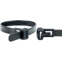 WKK - Kabelbinder wiederverschließbar 200mm Set - schwarze Kabel Binder Stärke 7,6mm aus robustem Polyamid 6.6 - 100 Stück WKK - Kabelbinder wiederverschließbar 200mm Set - schwarze Kabel Binder Stärke 7,6mm aus robustem Polyamid 6.6 - 100 Stück von WKK