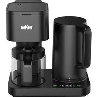 WKM 2 in 1 Kaffeemaschine und Wasserkocher KWK-1600 schwarz Kunststoff Glas von WKM