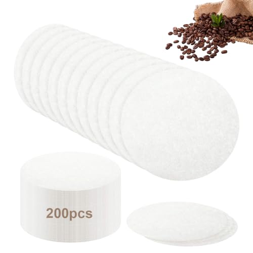 WKRTDY Kaffeefilter als Ersatz, Naturpapier für Kaffeemaschinen, 200 Stück runde Kaffeefilter aus Micro-Papier für Espresso, passend für die meisten Espressomaschinen, Durchmesser 60mm, in Weiß WKRTDY Kaffeefilter als Ersatz, Naturpapier für Kaffeemaschinen, 200 Stück runde Kaffeefilter aus Micro-Papier für Espresso, passend für die meisten Espressomaschinen, Durchmesser 60mm, in Weiß von WKRTDY