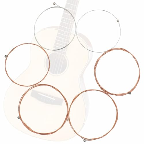 WKRTDY Stahl Gitarrensaiten für Akustik- und Westerngitarren - 6 Saiten-Set mit Beschriftung - 6X Stahlsaiten für eine optimale Performance von WKRTDY