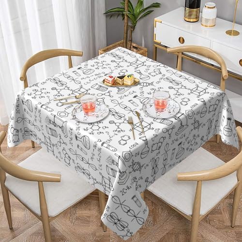 Auslaufsichere, quadratische Tischdecke, 137 x 137 cm, dekorative Esszimmerdecke für Partys, Hochzeiten und Veranstaltungen im Freien, Chemie-Druck-Tischdecken, knitterfreie Polyester-Tischwäsche für Auslaufsichere, quadratische Tischdecke, 137 x 137 cm, dekorative Esszimmerdecke für Partys, Hochzeiten und Veranstaltungen im Freien, Chemie-Druck-Tischdecken, knitterfreie Polyester-Tischwäsche für von WKSGDSG
