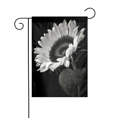 Doppelseitige Gartenflagge für den Außenbereich, 45 x 30 cm, Sonnenblume schwarz grau, wetterfest, für den Außenbereich, dekoratives Hofbanner für Terrasse, Rasen, Bauernhaus, lichtbeständig Doppelseitige Gartenflagge für den Außenbereich, 45 x 30 cm, Sonnenblume schwarz grau, wetterfest, für den Außenbereich, dekoratives Hofbanner für Terrasse, Rasen, Bauernhaus, lichtbeständig von WKSGDSG
