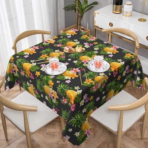 Farmhouse-Tischdecken für quadratische Tische, tropische Ananas, hawaiianische Tischdecke für drinnen und draußen, abwischbar, waschbar, weiche Polyester-Tischdecke für Küche, Party, Bankett Farmhouse-Tischdecken für quadratische Tische, tropische Ananas, hawaiianische Tischdecke für drinnen und draußen, abwischbar, waschbar, weiche Polyester-Tischdecke für Küche, Party, Bankett von WKSGDSG