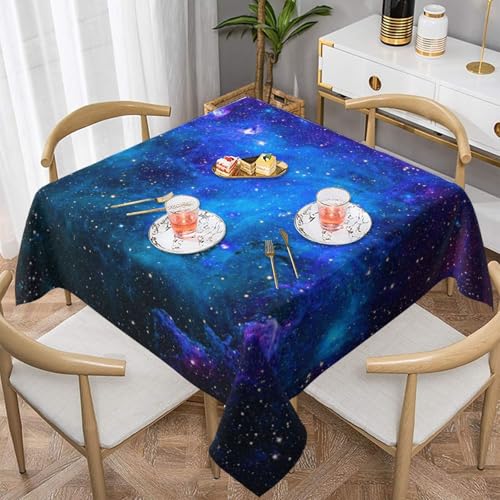 WKSGDSG Auslaufsichere, quadratische Tischdecke, 137 x 137 cm, dekorative Esszimmerabdeckung für Partys, Hochzeiten und Veranstaltungen im Freien, Galaxie-Tischdecken, knitterfreie WKSGDSG Auslaufsichere, quadratische Tischdecke, 137 x 137 cm, dekorative Esszimmerabdeckung für Partys, Hochzeiten und Veranstaltungen im Freien, Galaxie-Tischdecken, knitterfreie von WKSGDSG