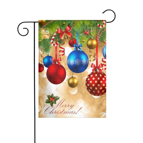 WKSGDSG Doppelseitige Gartenflagge für den Außenbereich, 45 x 30 cm, Frohe Weihnachten, Allwetter-Outdoor-Dekoration, Hofbanner für Terrasse, Rasen, Dekoration, Bauernhaus, lichtbeständig WKSGDSG Doppelseitige Gartenflagge für den Außenbereich, 45 x 30 cm, Frohe Weihnachten, Allwetter-Outdoor-Dekoration, Hofbanner für Terrasse, Rasen, Dekoration, Bauernhaus, lichtbeständig von WKSGDSG