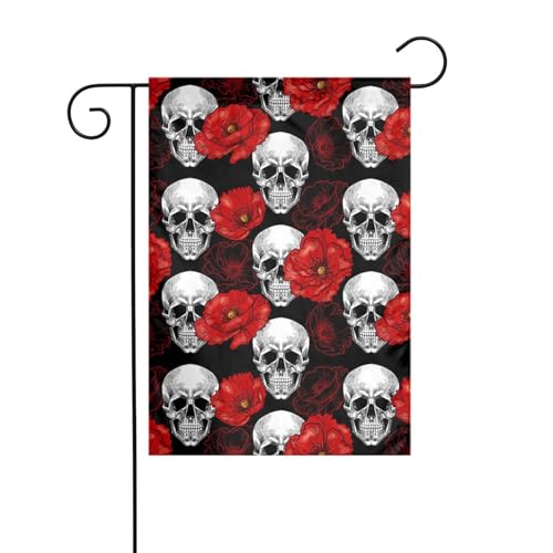 WKSGDSG Doppelseitige Gartenflagge für den Außenbereich, 45 x 30 cm, Halloween-Schädel, Allwetter-Dekoration, Hofbanner für Terrasse, Rasen, Dekoration, Bauernhaus, lichtbeständig, Ferienhausflagge WKSGDSG Doppelseitige Gartenflagge für den Außenbereich, 45 x 30 cm, Halloween-Schädel, Allwetter-Dekoration, Hofbanner für Terrasse, Rasen, Dekoration, Bauernhaus, lichtbeständig, Ferienhausflagge von WKSGDSG