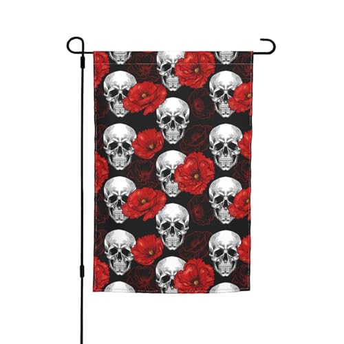 WKSGDSG Doppelseitige Gartenflaggen für Outdoor-Dekoration, 45 x 30 cm, strapazierfähiges Polyester, Hofbanner, Halloween-Totenkopf-Gartenflaggen, wetterbeständig, Terrassen-Wimpel für Veranda, Rasen WKSGDSG Doppelseitige Gartenflaggen für Outdoor-Dekoration, 45 x 30 cm, strapazierfähiges Polyester, Hofbanner, Halloween-Totenkopf-Gartenflaggen, wetterbeständig, Terrassen-Wimpel für Veranda, Rasen von WKSGDSG