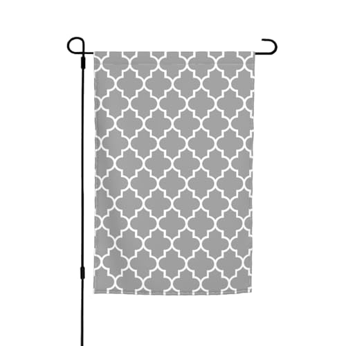 WKSGDSG Doppelseitige Gartenflaggen für Outdoor-Dekoration, 45 x 30 cm, strapazierfähiges Polyester, Hofbanner, Vierpass-graue Gartenflaggen, wetterbeständig, Terrassen-Wimpel für Veranda, Rasen WKSGDSG Doppelseitige Gartenflaggen für Outdoor-Dekoration, 45 x 30 cm, strapazierfähiges Polyester, Hofbanner, Vierpass-graue Gartenflaggen, wetterbeständig, Terrassen-Wimpel für Veranda, Rasen von WKSGDSG