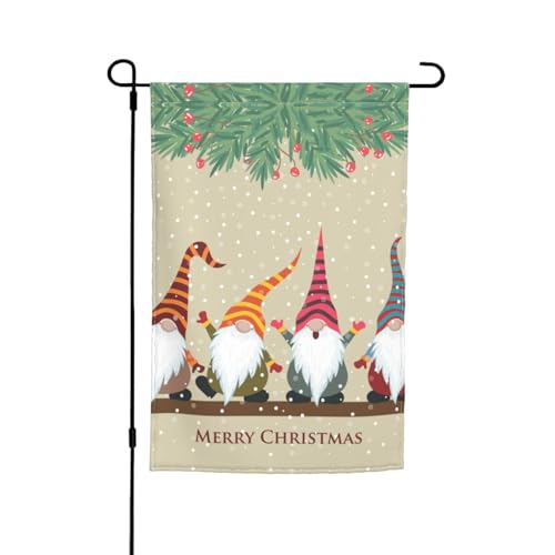 WKSGDSG Doppelseitige Gartenflaggen für Outdoor-Dekoration, 45 x 30 cm, strapazierfähiges Polyester, Hofbanner, Weihnachts-Winter-Zwerge, Gartenflaggen, wetterbeständig, Terrassen-Wimpel für Veranda WKSGDSG Doppelseitige Gartenflaggen für Outdoor-Dekoration, 45 x 30 cm, strapazierfähiges Polyester, Hofbanner, Weihnachts-Winter-Zwerge, Gartenflaggen, wetterbeständig, Terrassen-Wimpel für Veranda von WKSGDSG