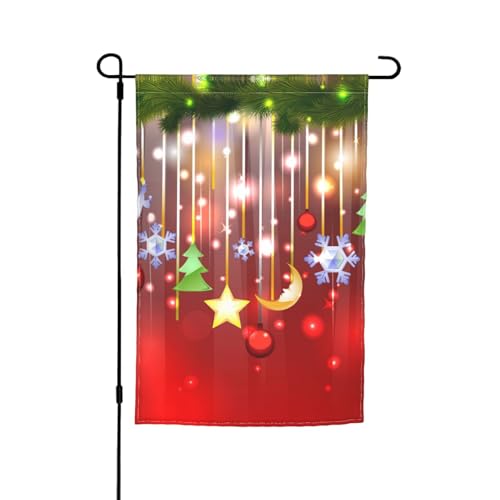WKSGDSG Doppelseitige Gartenflaggen für Outdoor-Dekoration, 45 x 30 cm, strapazierfähiges Polyester-Hofbanner, Frohe Weihnachten, Gartenflaggen, wetterbeständig, Terrassen-Wimpel für Veranda, Rasen WKSGDSG Doppelseitige Gartenflaggen für Outdoor-Dekoration, 45 x 30 cm, strapazierfähiges Polyester-Hofbanner, Frohe Weihnachten, Gartenflaggen, wetterbeständig, Terrassen-Wimpel für Veranda, Rasen von WKSGDSG