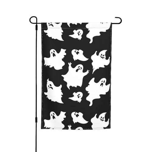 WKSGDSG Doppelseitige Gartenflaggen für Outdoor-Dekoration, 45 x 30 cm, strapazierfähiges Polyester-Hofbanner, Halloween-Gothic-Gartenflaggen, wetterbeständig, Terrassen-Wimpel für Veranda, Rasen WKSGDSG Doppelseitige Gartenflaggen für Outdoor-Dekoration, 45 x 30 cm, strapazierfähiges Polyester-Hofbanner, Halloween-Gothic-Gartenflaggen, wetterbeständig, Terrassen-Wimpel für Veranda, Rasen von WKSGDSG