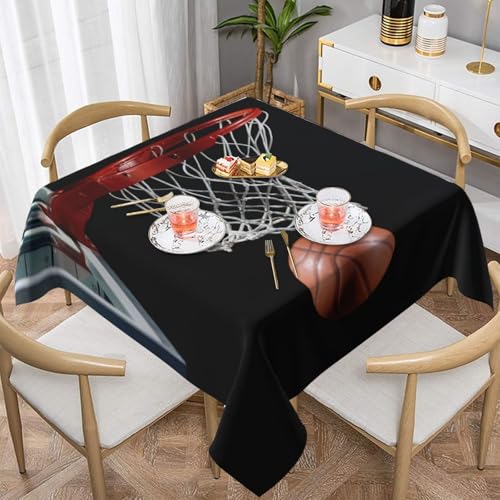 WKSGDSG Farmhouse-Tischdecken für quadratische Tische, Basketball-Tischdecken für drinnen und draußen, abwischbar, waschbar, weiche Polyester-Tischdecke für Küche, Party, Bankett, Heimdekoration, 137 WKSGDSG Farmhouse-Tischdecken für quadratische Tische, Basketball-Tischdecken für drinnen und draußen, abwischbar, waschbar, weiche Polyester-Tischdecke für Küche, Party, Bankett, Heimdekoration, 137 von WKSGDSG