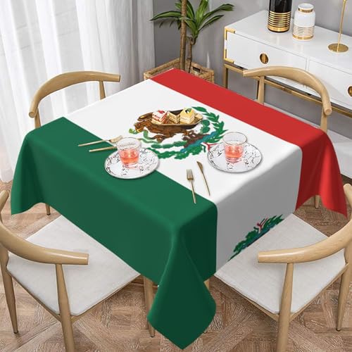 WKSGDSG Farmhouse-Tischdecken für quadratische Tische, Flagge von Mexiko, Tischdecke für drinnen und draußen, abwischbar, waschbar, weiche Polyester-Tischdecke für Küche, Party, Bankett WKSGDSG Farmhouse-Tischdecken für quadratische Tische, Flagge von Mexiko, Tischdecke für drinnen und draußen, abwischbar, waschbar, weiche Polyester-Tischdecke für Küche, Party, Bankett von WKSGDSG