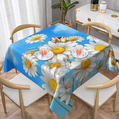 WKSGDSG Farmhouse-Tischdecken für quadratische Tische, Frühlingsblumen, Tischdecke für drinnen und draußen, abwischbar, waschbar, weiche Polyester-Tischdecke für Küche, Party, Bankett, Heimdekoration WKSGDSG Farmhouse-Tischdecken für quadratische Tische, Frühlingsblumen, Tischdecke für drinnen und draußen, abwischbar, waschbar, weiche Polyester-Tischdecke für Küche, Party, Bankett, Heimdekoration von WKSGDSG