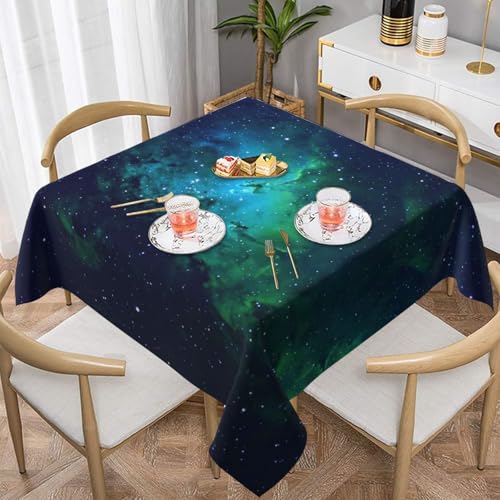 WKSGDSG Farmhouse-Tischdecken für quadratische Tische, Galaxie-Grün, Tischdecke für drinnen und draußen, abwischbar, waschbar, weiche Polyester-Tischdecke für Küche, Party, Bankett, Heimdekoration WKSGDSG Farmhouse-Tischdecken für quadratische Tische, Galaxie-Grün, Tischdecke für drinnen und draußen, abwischbar, waschbar, weiche Polyester-Tischdecke für Küche, Party, Bankett, Heimdekoration von WKSGDSG