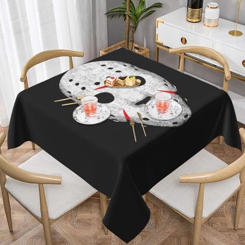 WKSGDSG Farmhouse-Tischdecken für quadratische Tische, Horror-Totenkopf-Tischdecken für drinnen und draußen, abwischbar, waschbar, weiche Polyester-Tischdecke für Küche, Party, Bankett, Heimdekoration WKSGDSG Farmhouse-Tischdecken für quadratische Tische, Horror-Totenkopf-Tischdecken für drinnen und draußen, abwischbar, waschbar, weiche Polyester-Tischdecke für Küche, Party, Bankett, Heimdekoration von WKSGDSG