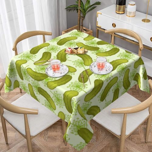 WKSGDSG Farmhouse-Tischdecken für quadratische Tische, Sushi-Dill-Gigurken, Tischdecke für drinnen und draußen, abwischbar, waschbar, weiche Polyester-Tischdecke für Küche, Party, Bankett WKSGDSG Farmhouse-Tischdecken für quadratische Tische, Sushi-Dill-Gigurken, Tischdecke für drinnen und draußen, abwischbar, waschbar, weiche Polyester-Tischdecke für Küche, Party, Bankett von WKSGDSG