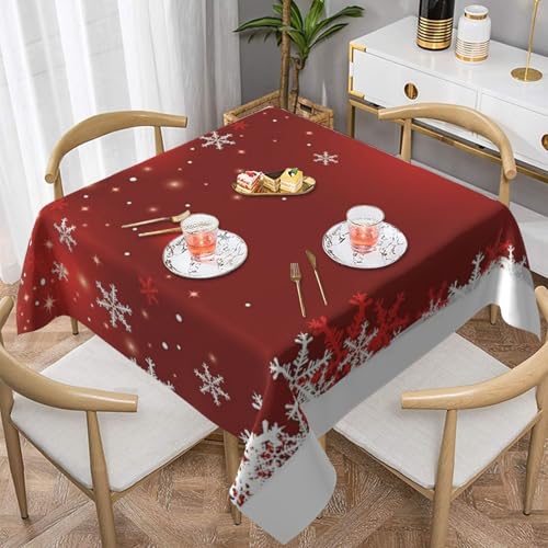 WKSGDSG Farmhouse-Tischdecken für quadratische Tische, Weihnachtstischdecken für drinnen und draußen, abwischbar, waschbar, weiche Polyester-Tischdecke für Küche, Party, Bankett, Heimdekoration, 137 x WKSGDSG Farmhouse-Tischdecken für quadratische Tische, Weihnachtstischdecken für drinnen und draußen, abwischbar, waschbar, weiche Polyester-Tischdecke für Küche, Party, Bankett, Heimdekoration, 137 x von WKSGDSG