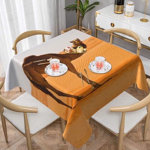 WKSGDSG Farmhouse-Tischdecken für quadratische Tische, Wüstensandkamel-Tischdecken für drinnen und draußen, abwischbar, waschbar, weiche Polyester-Tischdecke für Küche, Party, Bankett, Heimdekoration WKSGDSG Farmhouse-Tischdecken für quadratische Tische, Wüstensandkamel-Tischdecken für drinnen und draußen, abwischbar, waschbar, weiche Polyester-Tischdecke für Küche, Party, Bankett, Heimdekoration von WKSGDSG