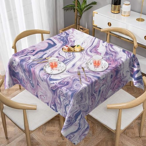 WKSGDSG Farmhouse-Tischdecken für quadratische Tische, dunkelviolette Textur, Marmor-Tischdecken für drinnen und draußen, abwischbar, waschbar, weiche Polyester-Tischdecke für Küche, Party, Bankett WKSGDSG Farmhouse-Tischdecken für quadratische Tische, dunkelviolette Textur, Marmor-Tischdecken für drinnen und draußen, abwischbar, waschbar, weiche Polyester-Tischdecke für Küche, Party, Bankett von WKSGDSG
