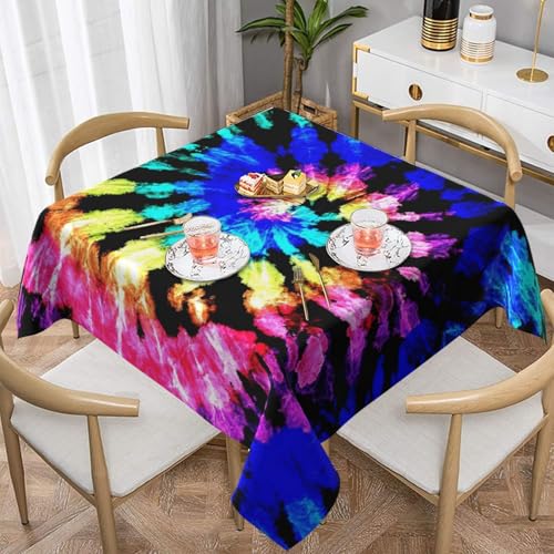 WKSGDSG Farmhouse-Tischdecken für quadratische Tische, exotischer Stamm, Batik-Stil, Tischdecke für drinnen und draußen, abwischbar, waschbar, weiche Polyester-Tischdecke für Küche, Party, Bankett WKSGDSG Farmhouse-Tischdecken für quadratische Tische, exotischer Stamm, Batik-Stil, Tischdecke für drinnen und draußen, abwischbar, waschbar, weiche Polyester-Tischdecke für Küche, Party, Bankett von WKSGDSG