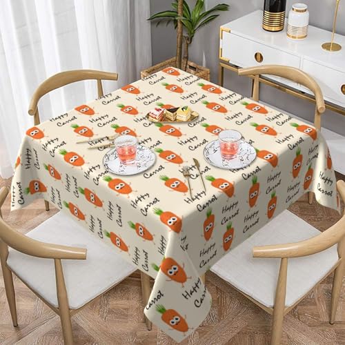 WKSGDSG Farmhouse-Tischdecken für quadratische Tische, fröhliche Karotten-Tischdecken für drinnen und draußen, abwischbar, waschbar, weiche Polyester-Tischdecke für Küche, Party, Bankett WKSGDSG Farmhouse-Tischdecken für quadratische Tische, fröhliche Karotten-Tischdecken für drinnen und draußen, abwischbar, waschbar, weiche Polyester-Tischdecke für Küche, Party, Bankett von WKSGDSG