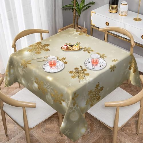 WKSGDSG Farmhouse-Tischdecken für quadratische Tische, goldfarbene Seide, Weihnachtstischdecken für drinnen und draußen, abwischbar, waschbar, weiche Polyester-Tischdecke für Küche, Party, Bankett WKSGDSG Farmhouse-Tischdecken für quadratische Tische, goldfarbene Seide, Weihnachtstischdecken für drinnen und draußen, abwischbar, waschbar, weiche Polyester-Tischdecke für Küche, Party, Bankett von WKSGDSG