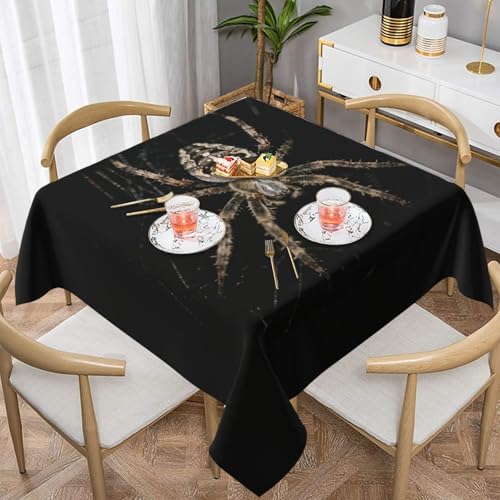 WKSGDSG Farmhouse-Tischdecken für quadratische Tische, gruselige Spinnen, Tischdecke für drinnen und draußen, abwischbar, waschbar, weiche Polyester-Tischdecke für Küche, Party, Bankett WKSGDSG Farmhouse-Tischdecken für quadratische Tische, gruselige Spinnen, Tischdecke für drinnen und draußen, abwischbar, waschbar, weiche Polyester-Tischdecke für Küche, Party, Bankett von WKSGDSG