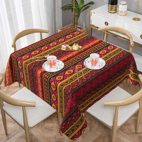 WKSGDSG Farmhouse-Tischdecken für quadratische Tische, mexikanische Volkskunst, Boho-Tischdecken für drinnen und draußen, abwischbar, waschbar, weiche Polyester-Tischdecke für Küche, Party, Bankett WKSGDSG Farmhouse-Tischdecken für quadratische Tische, mexikanische Volkskunst, Boho-Tischdecken für drinnen und draußen, abwischbar, waschbar, weiche Polyester-Tischdecke für Küche, Party, Bankett von WKSGDSG