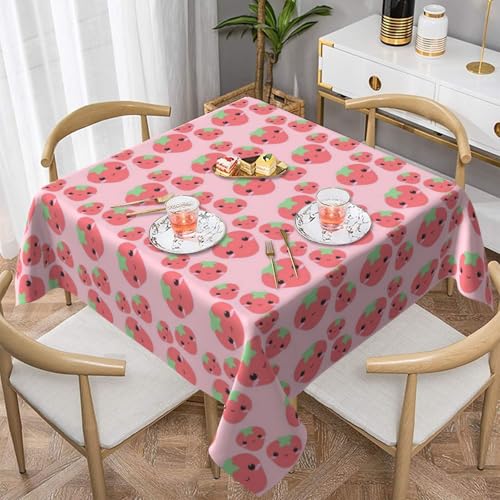 WKSGDSG Farmhouse-Tischdecken für quadratische Tische, niedliche Erdbeer-Tischdecken für drinnen und draußen, abwischbar, waschbar, weiche Polyester-Tischdecke für Küche, Party, Bankett WKSGDSG Farmhouse-Tischdecken für quadratische Tische, niedliche Erdbeer-Tischdecken für drinnen und draußen, abwischbar, waschbar, weiche Polyester-Tischdecke für Küche, Party, Bankett von WKSGDSG