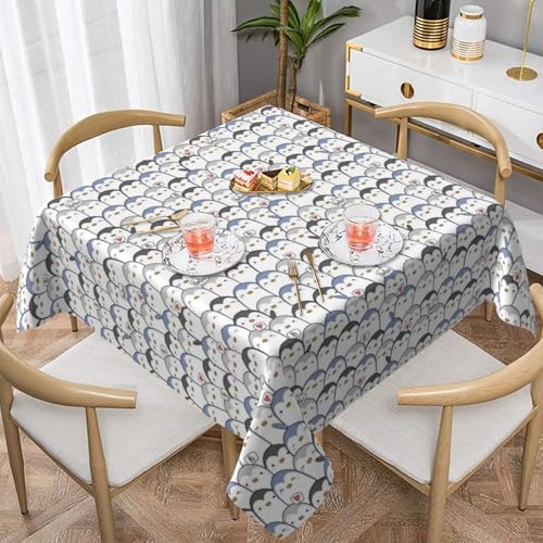 WKSGDSG Farmhouse-Tischdecken für quadratische Tische, niedliche Pinguin-Tischdecken für drinnen und draußen, abwischbar, waschbar, weiche Polyester-Tischdecke für Küche, Party, Bankett WKSGDSG Farmhouse-Tischdecken für quadratische Tische, niedliche Pinguin-Tischdecken für drinnen und draußen, abwischbar, waschbar, weiche Polyester-Tischdecke für Küche, Party, Bankett von WKSGDSG
