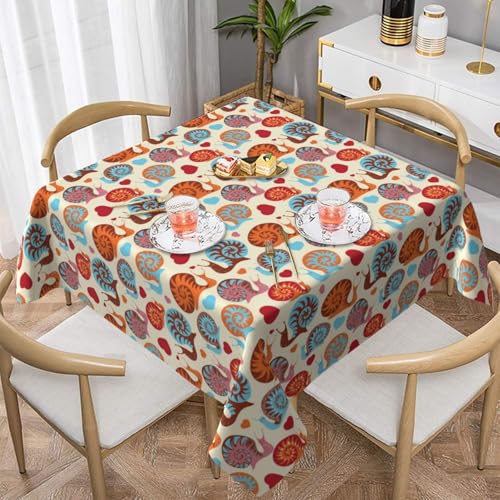 WKSGDSG Farmhouse-Tischdecken für quadratische Tische, niedliche Schnecken-Tischdecken für drinnen und draußen, abwischbar, waschbar, weiche Polyester-Tischdecke für Küche, Party, Bankett WKSGDSG Farmhouse-Tischdecken für quadratische Tische, niedliche Schnecken-Tischdecken für drinnen und draußen, abwischbar, waschbar, weiche Polyester-Tischdecke für Küche, Party, Bankett von WKSGDSG