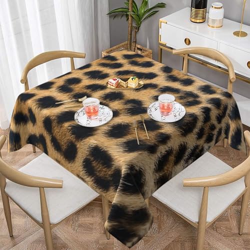 WKSGDSG Farmhouse-Tischdecken für quadratische Tische, raue Leopardenmuster, Tischdecke für drinnen und draußen, abwischbar, waschbar, weiche Polyester-Tischdecke für Küche, Party, Bankett WKSGDSG Farmhouse-Tischdecken für quadratische Tische, raue Leopardenmuster, Tischdecke für drinnen und draußen, abwischbar, waschbar, weiche Polyester-Tischdecke für Küche, Party, Bankett von WKSGDSG