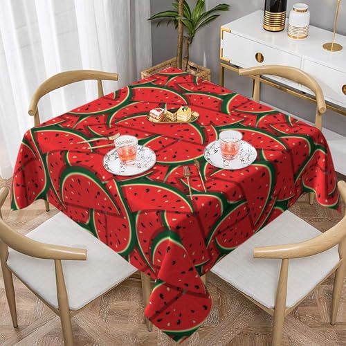 WKSGDSG Farmhouse-Tischdecken für quadratische Tische, rote Wassermelonen-Tischdecken für drinnen und draußen, abwischbar, waschbar, weiche Polyester-Tischdecke für Küche, Party, Bankett WKSGDSG Farmhouse-Tischdecken für quadratische Tische, rote Wassermelonen-Tischdecken für drinnen und draußen, abwischbar, waschbar, weiche Polyester-Tischdecke für Küche, Party, Bankett von WKSGDSG